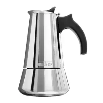 SS Stovetop Moka Espresso Maker 6 Cup  Silver