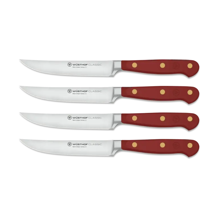 Wusthof Classic Color 4 Piece Steak Set - Red Sumac