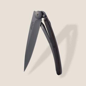 Deejo 37g, Knife Blank Ebony Wood, Black Deejo 37g, Knife Blank Ebony Wood, Black