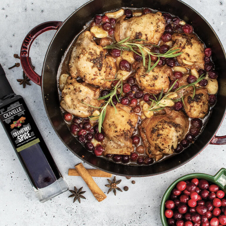Olivelle Cranberry Spice White Barrel Aged Balsamic Vinegar