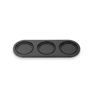 Trio Black Rounded Tray 3 Pods Trio Black Rounded Tray 3 Pods