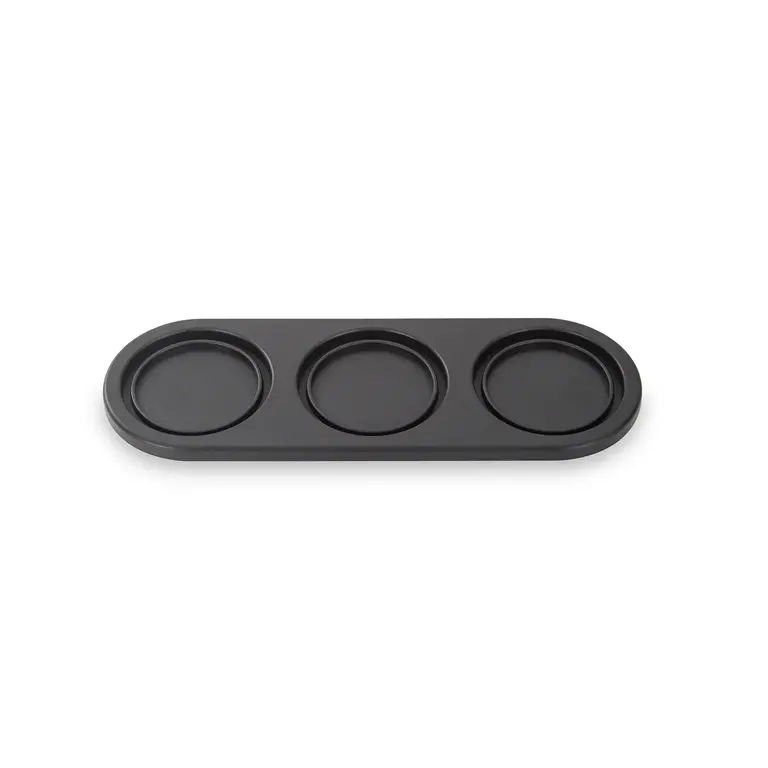 Trio Black Rounded Tray 3 Pods