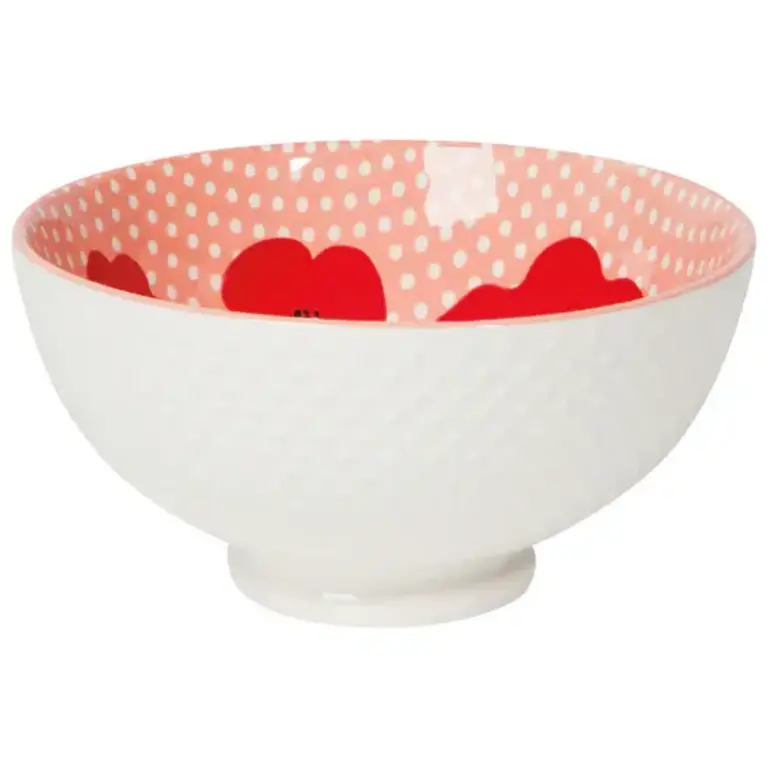 Stamped Bowl  -  Medium Poppy