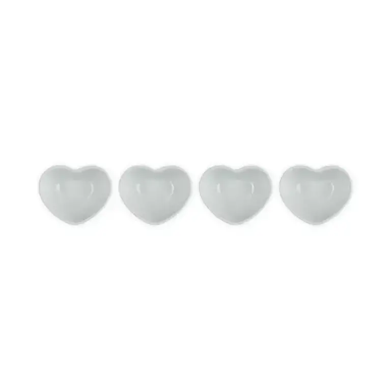 Le Creuset Mini Heart Pinch Bowl Set of 4 - White