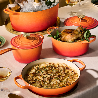 Le Creuset Signature Round Braiser 3.5 qt Flamme Doree DC Le Creuset Signature Round Braiser 3.5 qt Flamme Doree DC