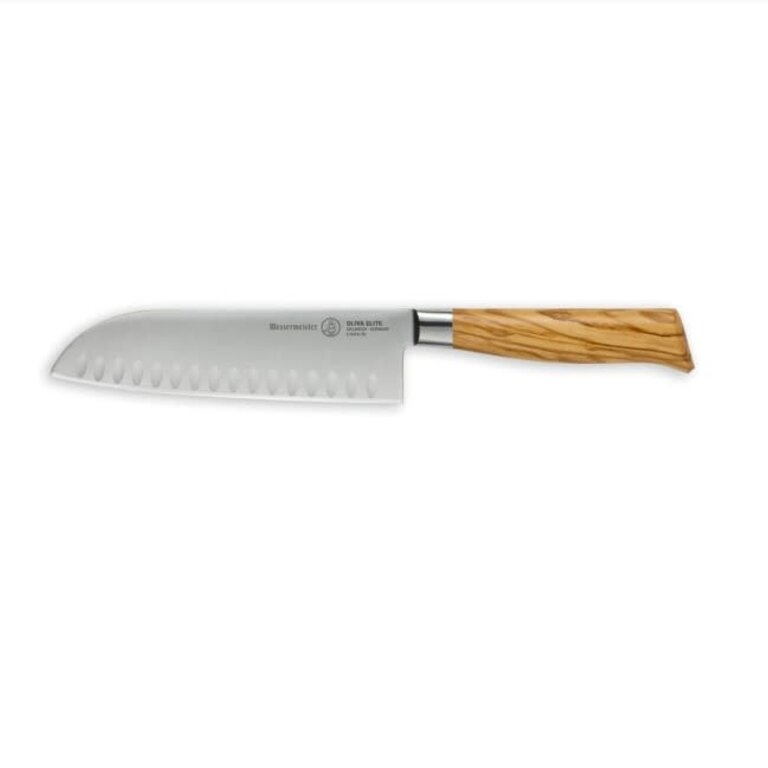 Messermeister Oliva Elite Kullenschliff Santoku, Knife , 7 in