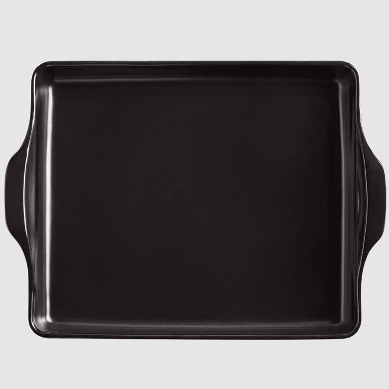 Emile Henry FocaccIA Bread Baking Pan Charcoal