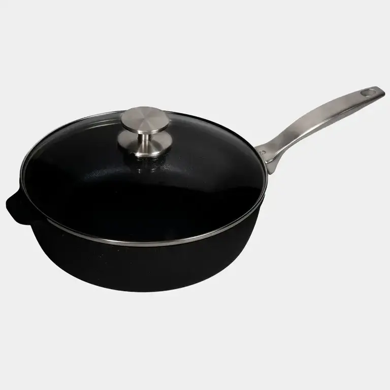Swiss Diamond CXD Induction Saute Pan 12.5in/5.8qt w/Lid (and SS Handle)