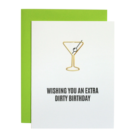 Extra Dirty Martini Birthday Paper Clip Card