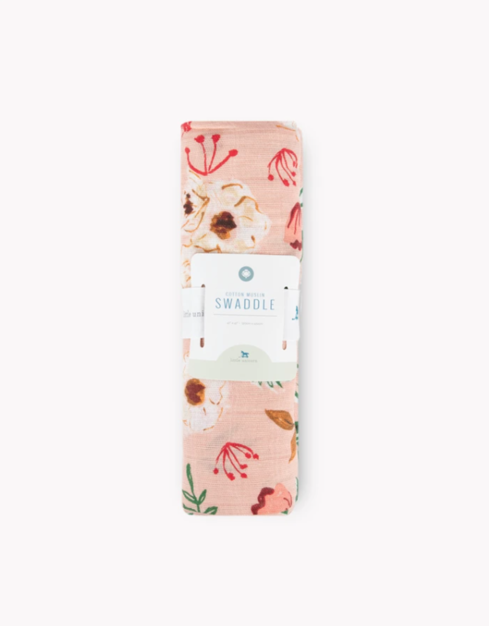 vintage floral muslin swaddle