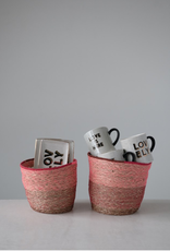 Pink & Red Seagrass Baskets