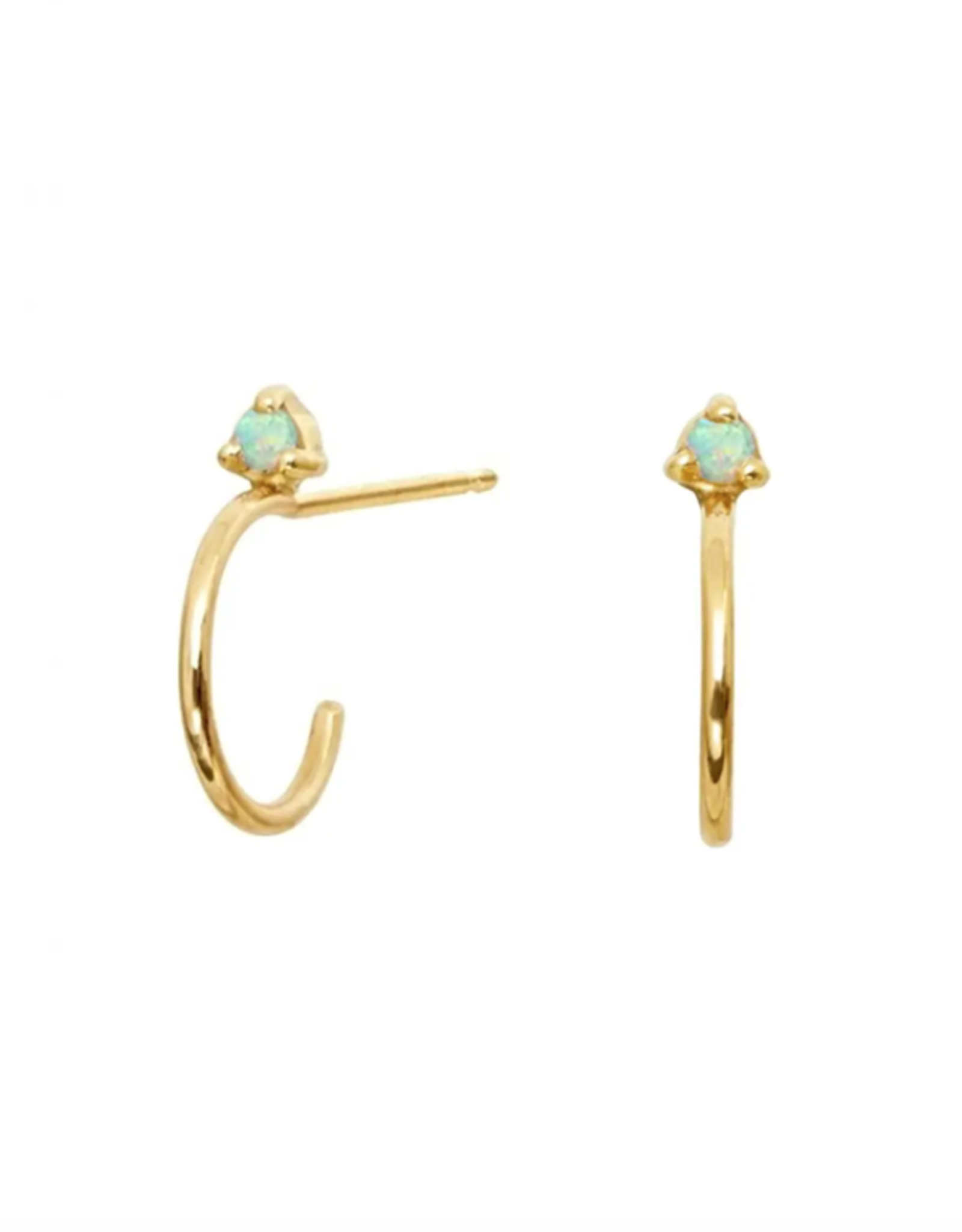Kristen Hoop Stud Earrings - Opal