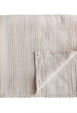 Retro Stripes Muslin Swaddle Blanket Organic Cotton