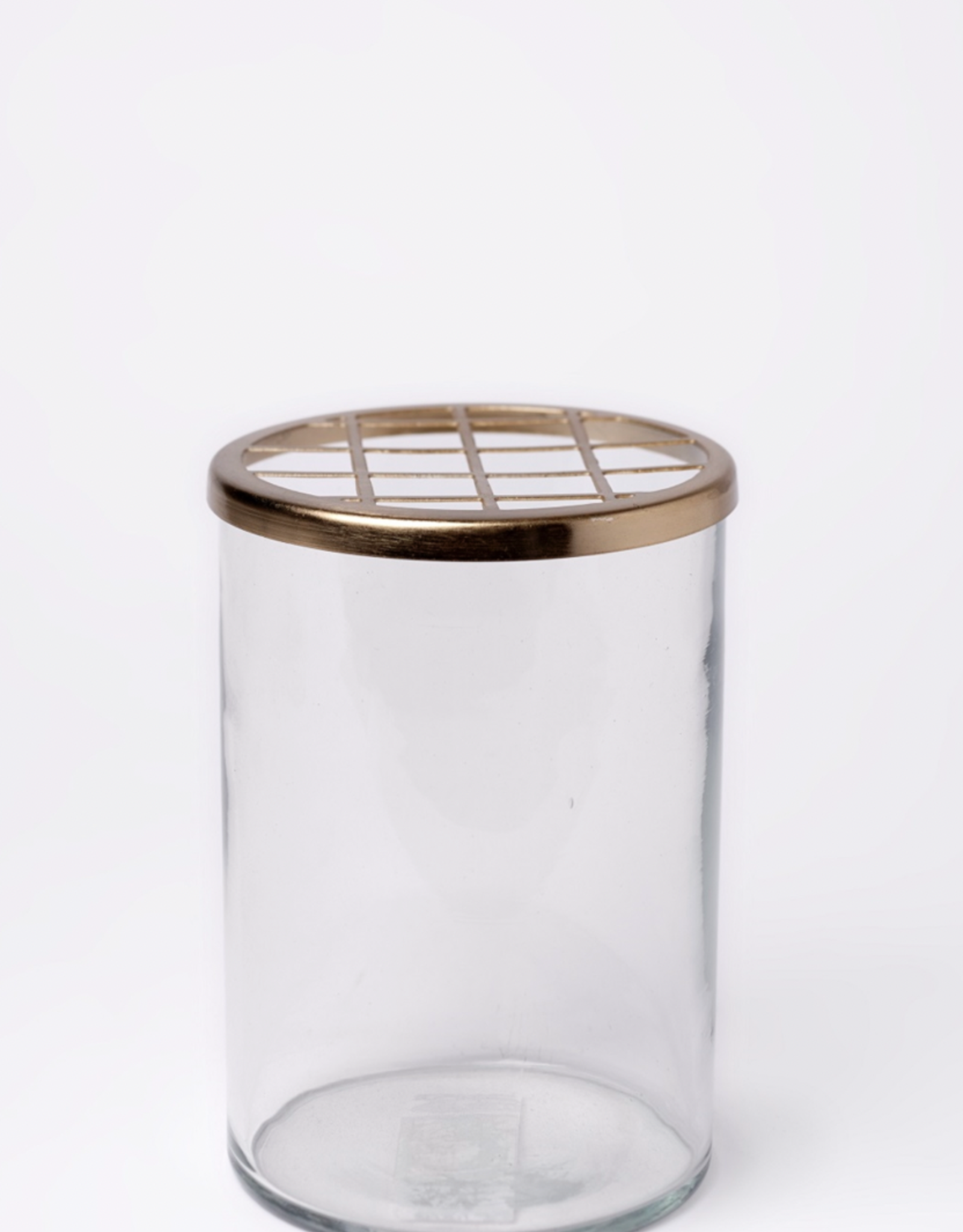 Glass + Brass Vase - Medium