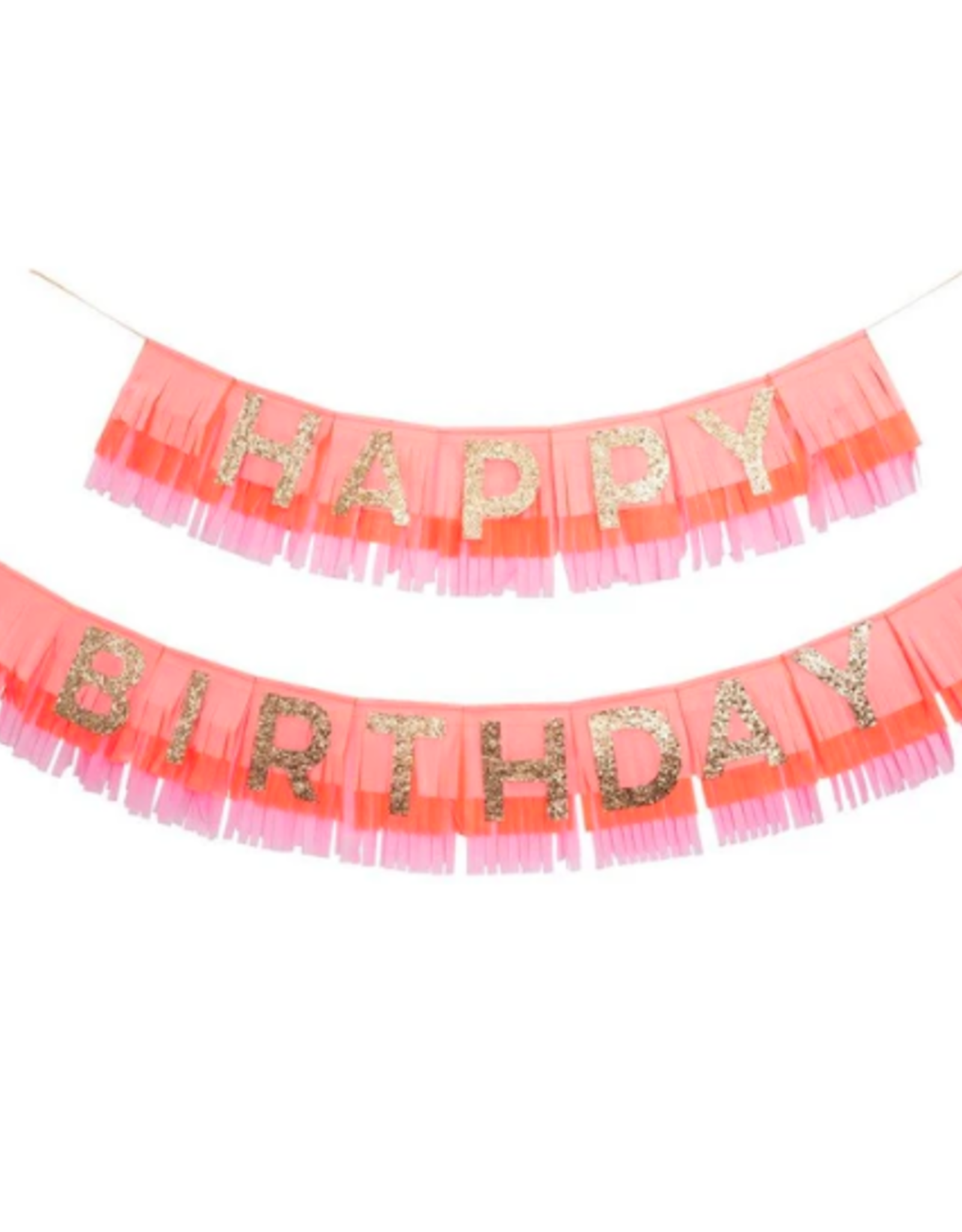 Pink Happy Birthday Fringe Garland