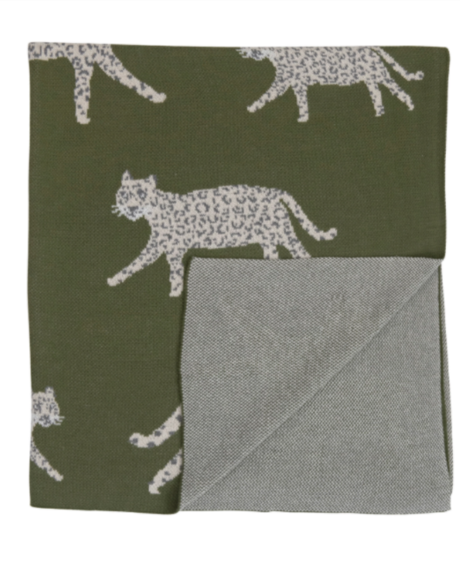 Cotton Knit Jaguar Baby Blanket
