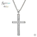 Shanore Silver Swarovski Cross Necklace