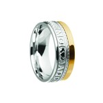 Boru Jewelry Comfort Fit Mo Anam Cara “Soul Mate” Ring with Single Rail