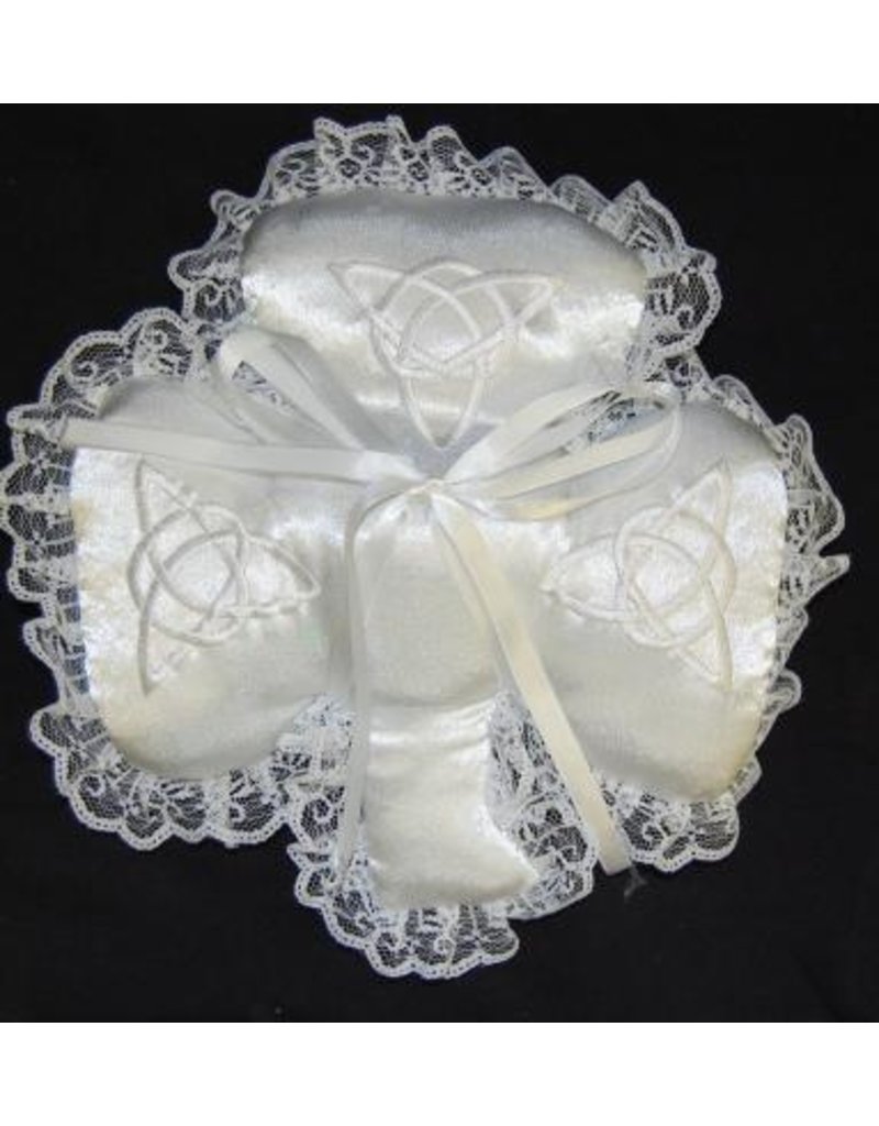 Shamrock And Trinity Satin Ring Bearer Pillow Celtic Aer Gift Shop