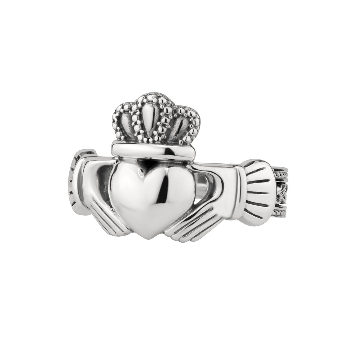 Solvar Mens Large Celtic Claddagh Ring