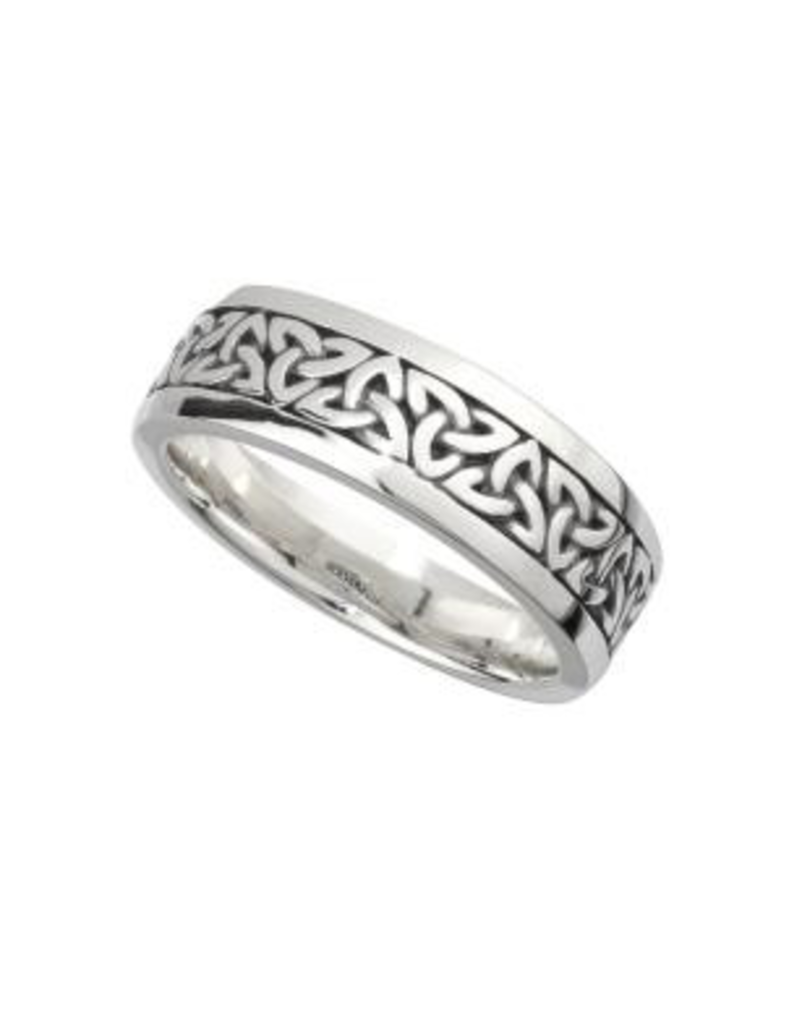 Sterling Silver Oxidized Mens Trinity Knot Band Celtic Aer Gift Shop