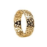 Boru Jewelry 10k Gold Gents Filigree Trinity Band