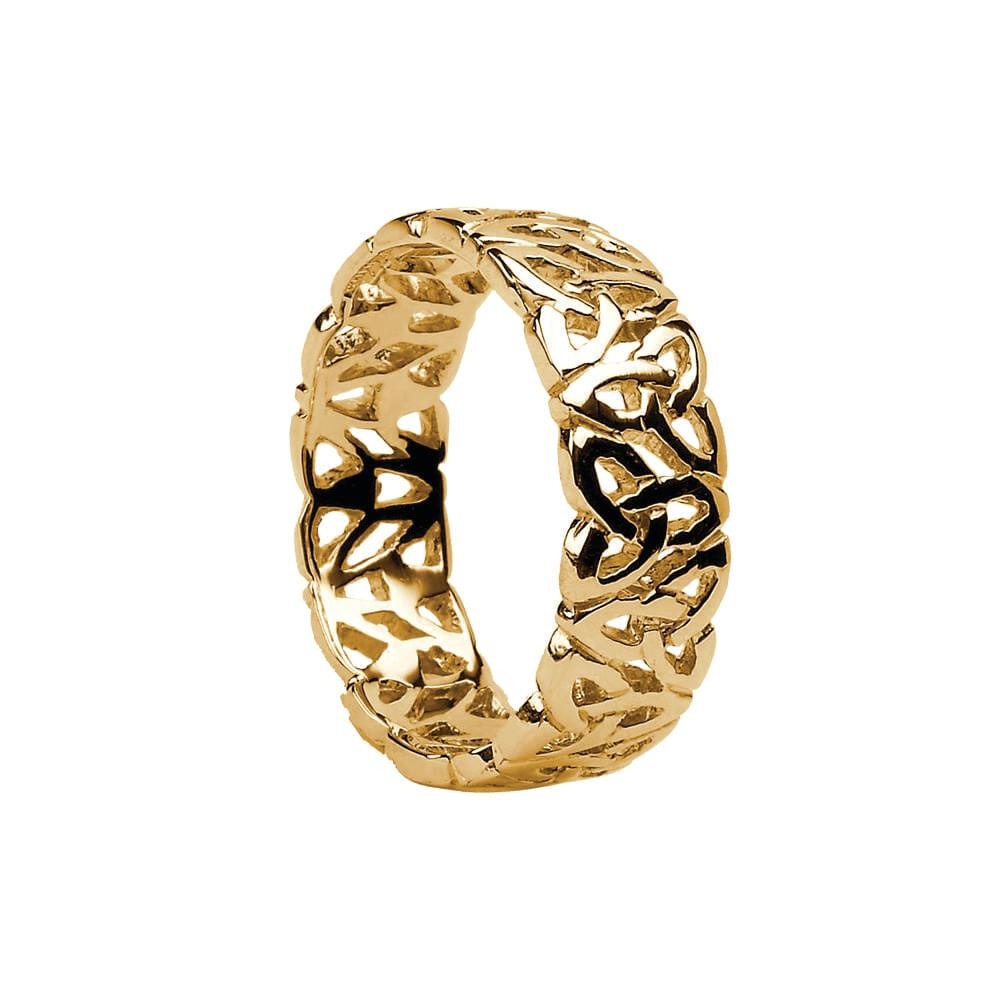 Boru Jewelry 10k Gold Gents Trinity Band Ring