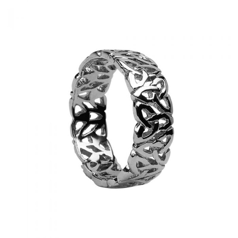 Boru Jewelry 10k Gold Gents Filigree Trinity Band Ring
