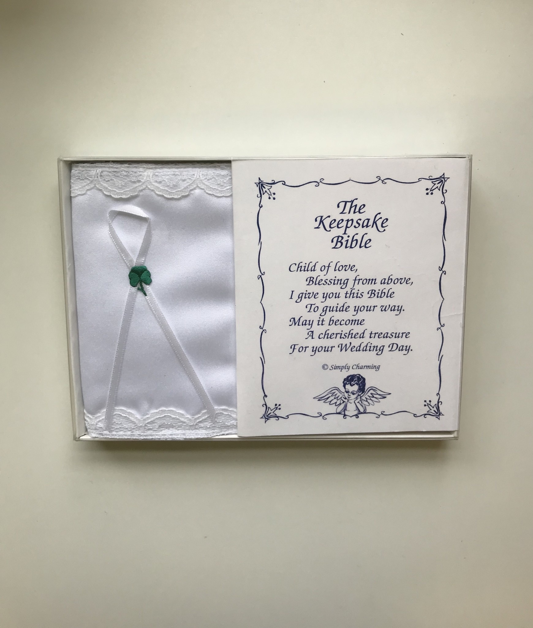 Simply Charming Keepsake Bible with Shamrock
