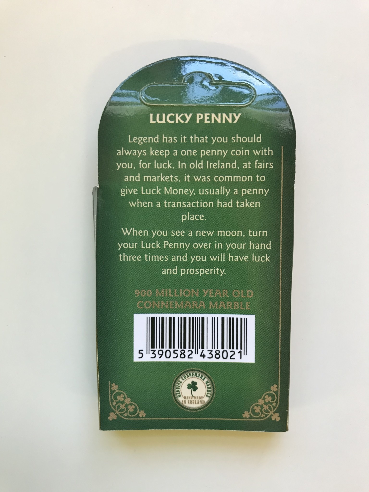 JC Walsh Connemara Marble Irish Lucky Penny