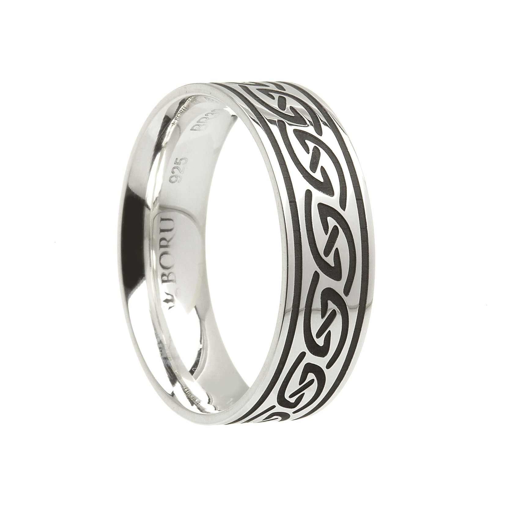 Celtic Ring - 10k Yellow Gold and Sterling Silver Comfort Fit