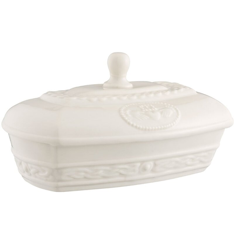 Belleek Belleek Claddagh Butter Dish