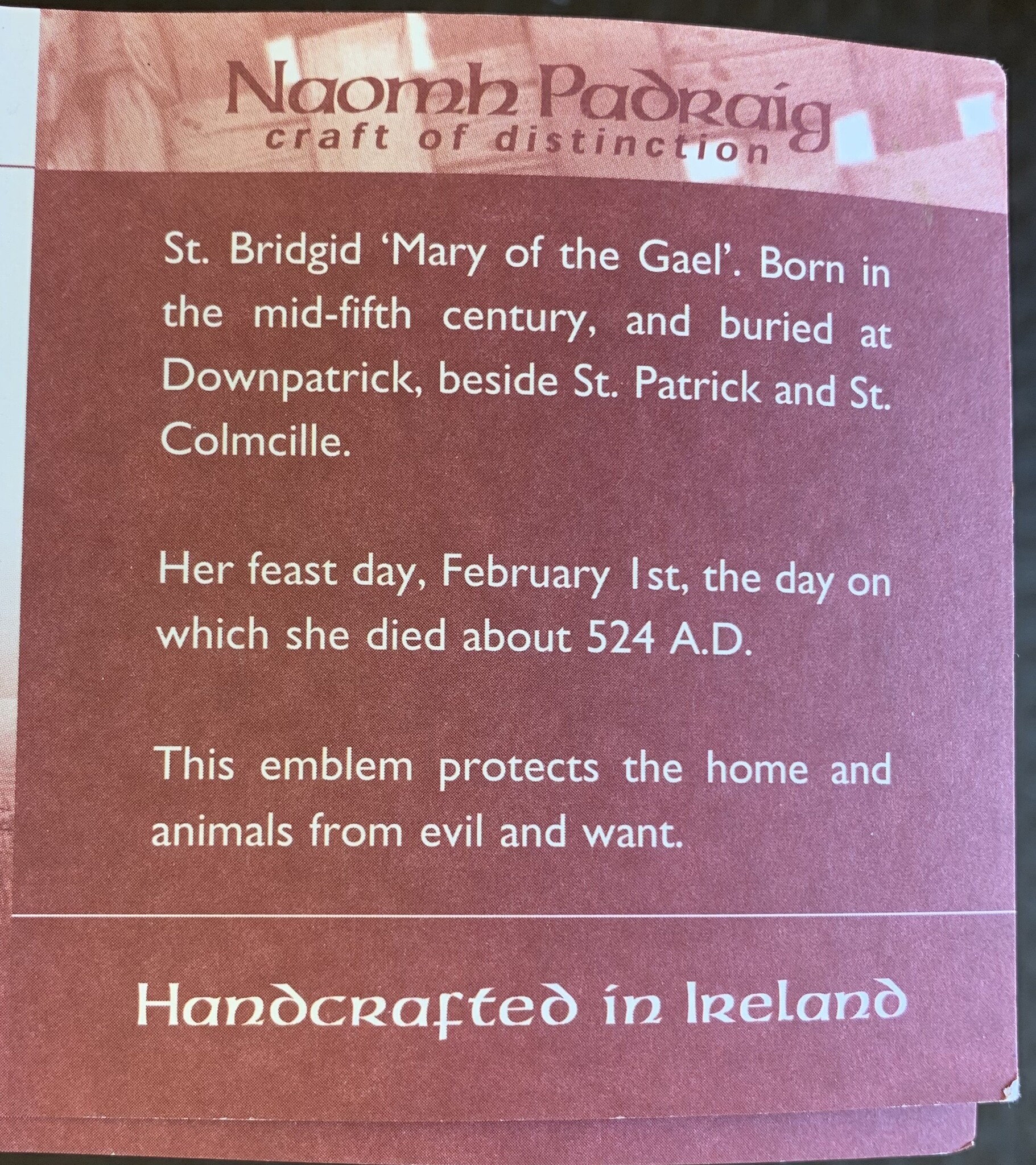 Naomh Padraig Handcrafts St Brigid Cross: Extra Large (20")