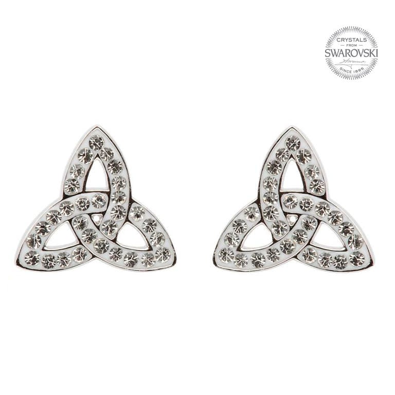 Shanore Trinity Knot Studs Swarovski Earrings