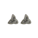 Solvar S/S Marcasite Trinity Knot Earrings