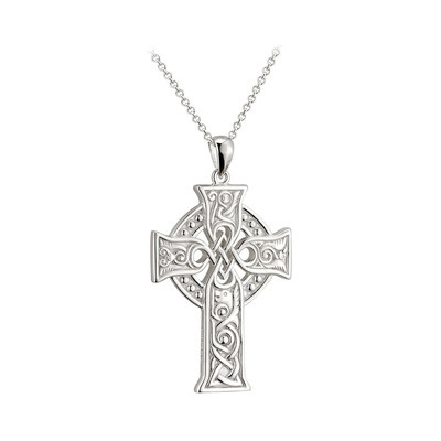 Solvar Sterling Silver Large Four Apostles Celtic Cross