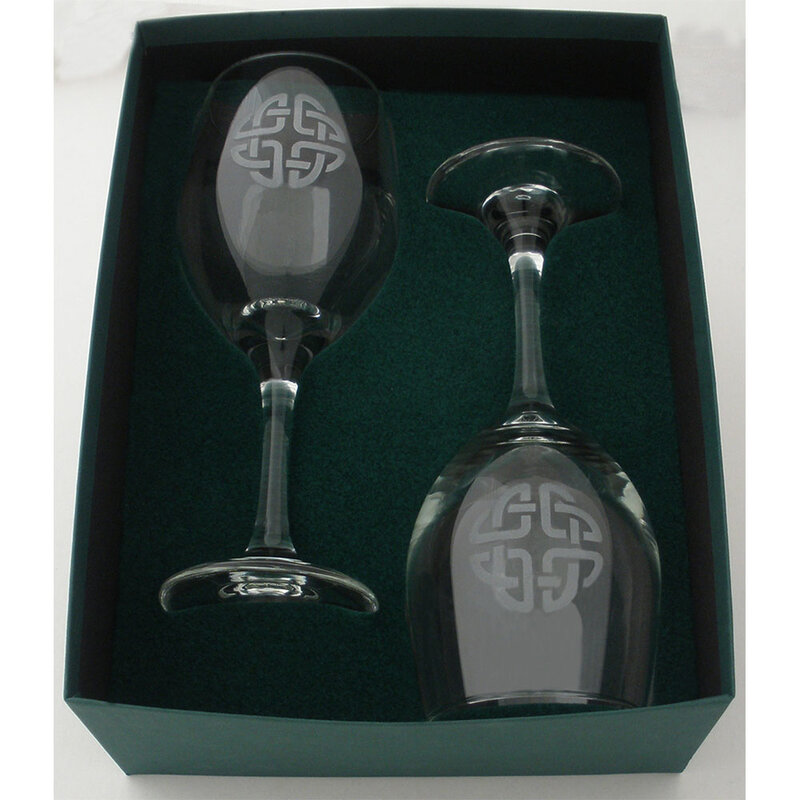 Robert Emmet Company Celtic Wine Goblets Pair
