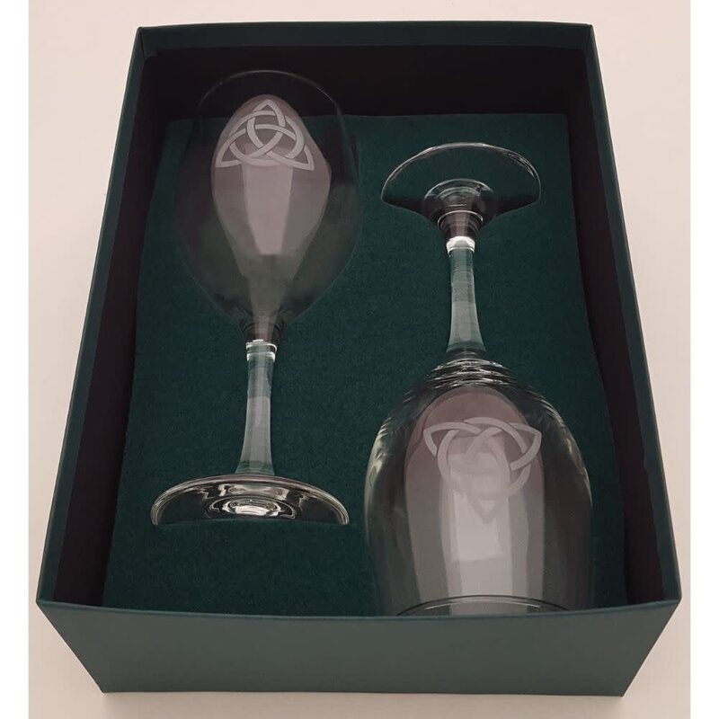 Robert Emmet Company Celtic Wine Goblets Pair
