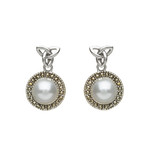 Anu Trinity + Fresh Water Pearl Drop Earrings