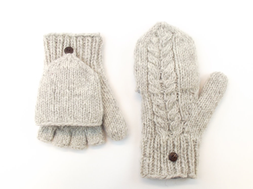 Erin Knitwear Fleece Lined Cable Hunter Gloves