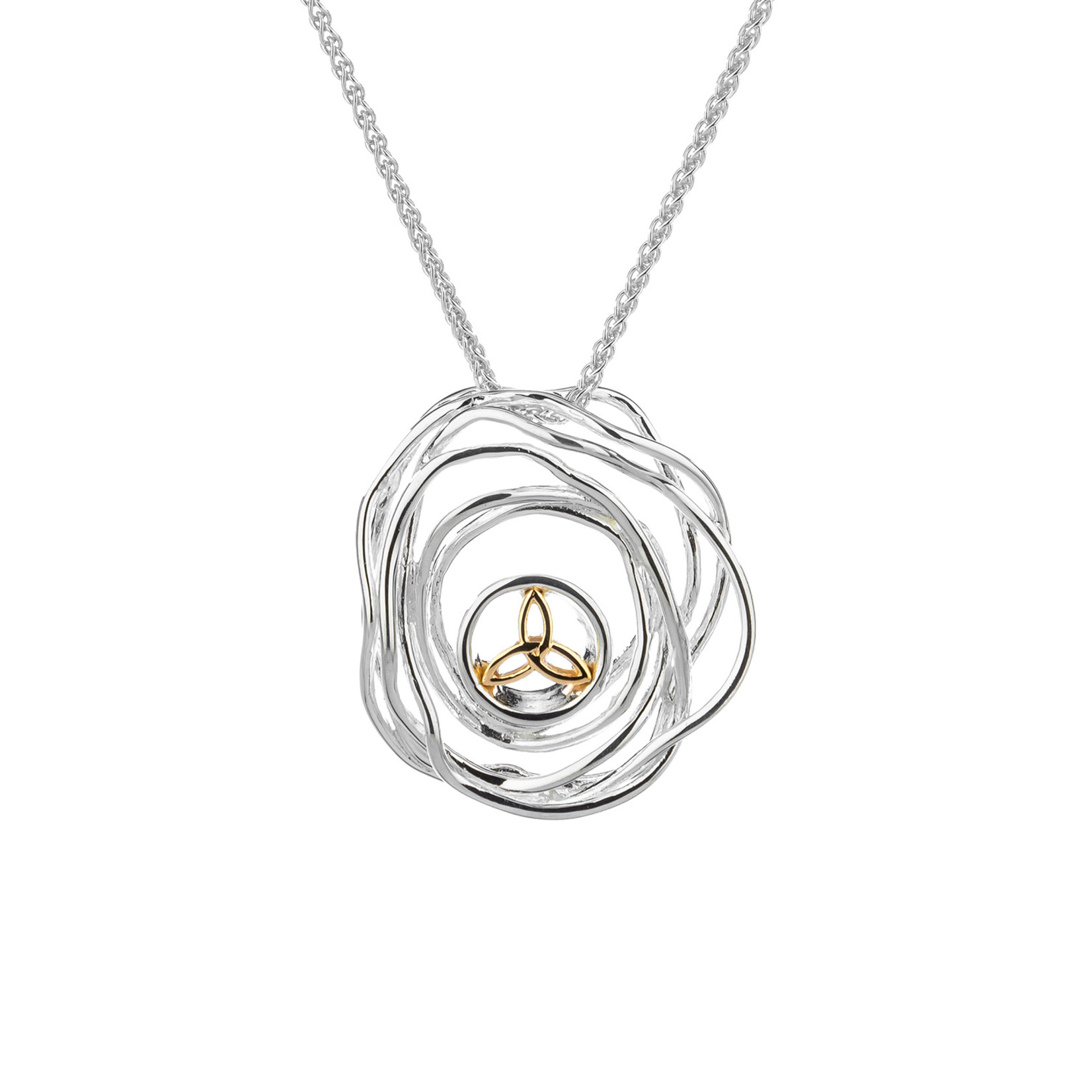 Keith Jack Silver + 10k Cradle of Life Pendant (Large)