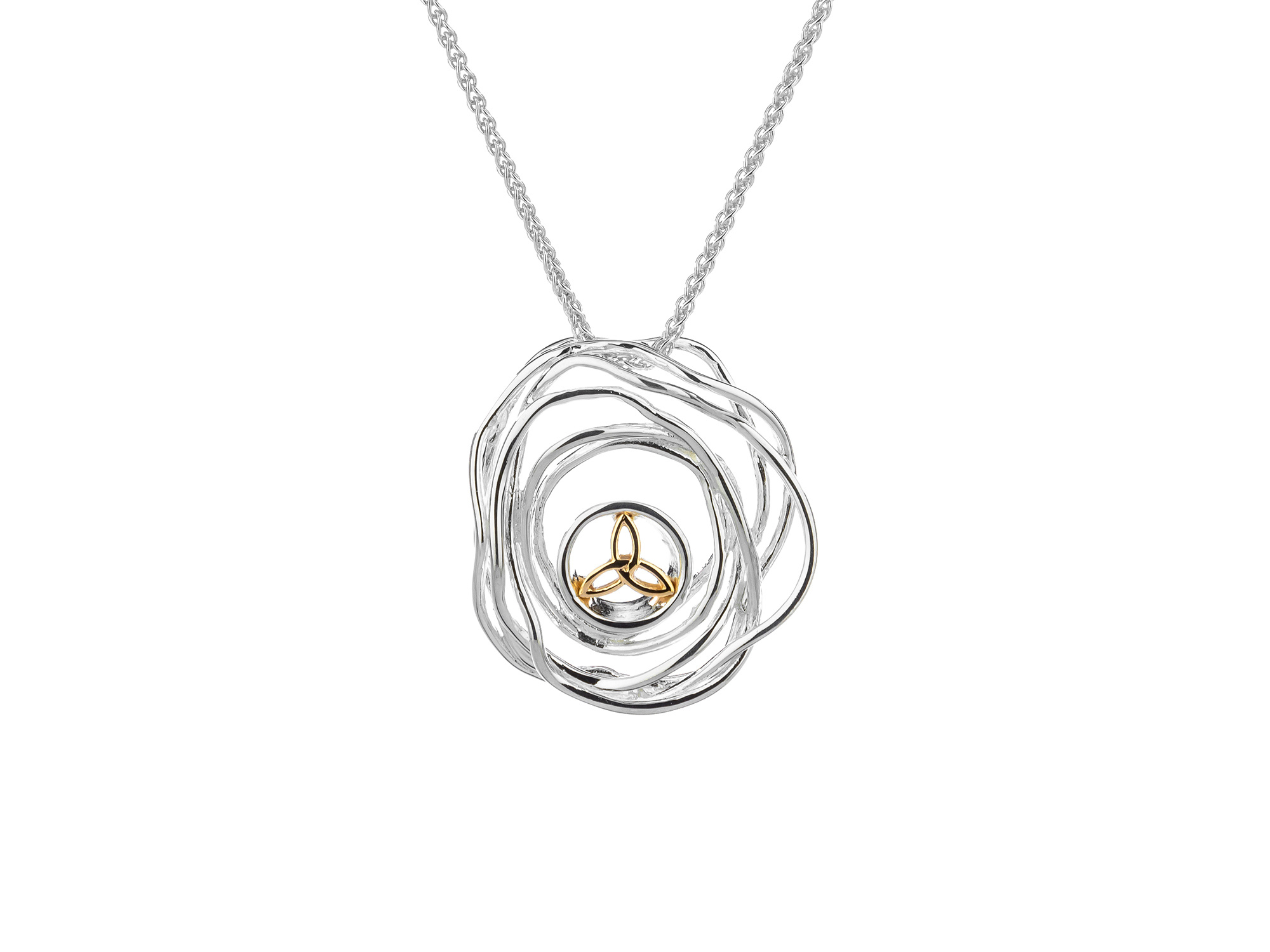 Keith Jack Silver + 10k Cradle of Life Pendant (Large)