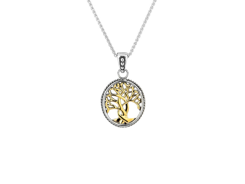 Keith Jack Silver + 10k Tree of Life Necklace