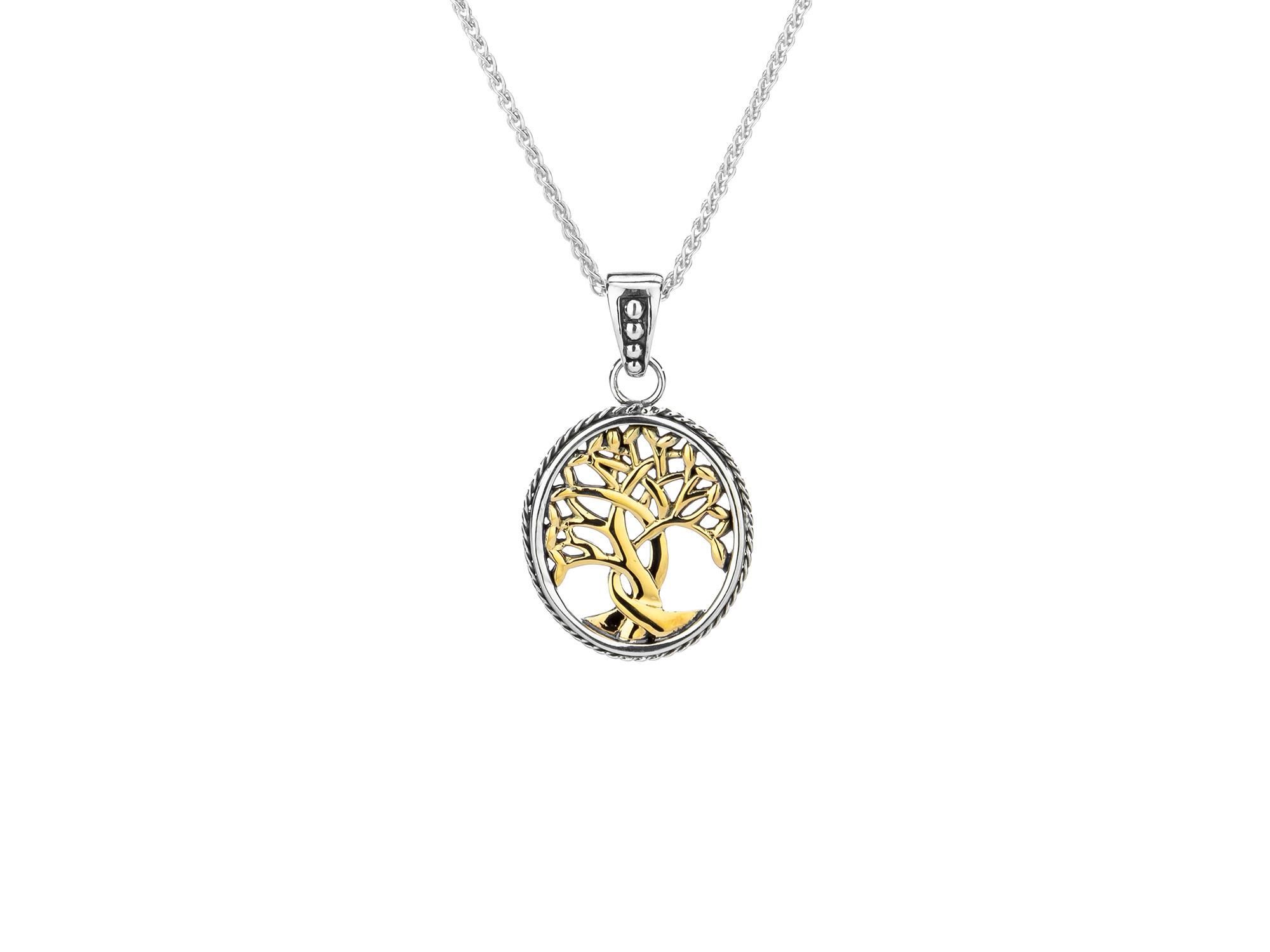 Keith Jack Silver + 10k Tree of Life Necklace