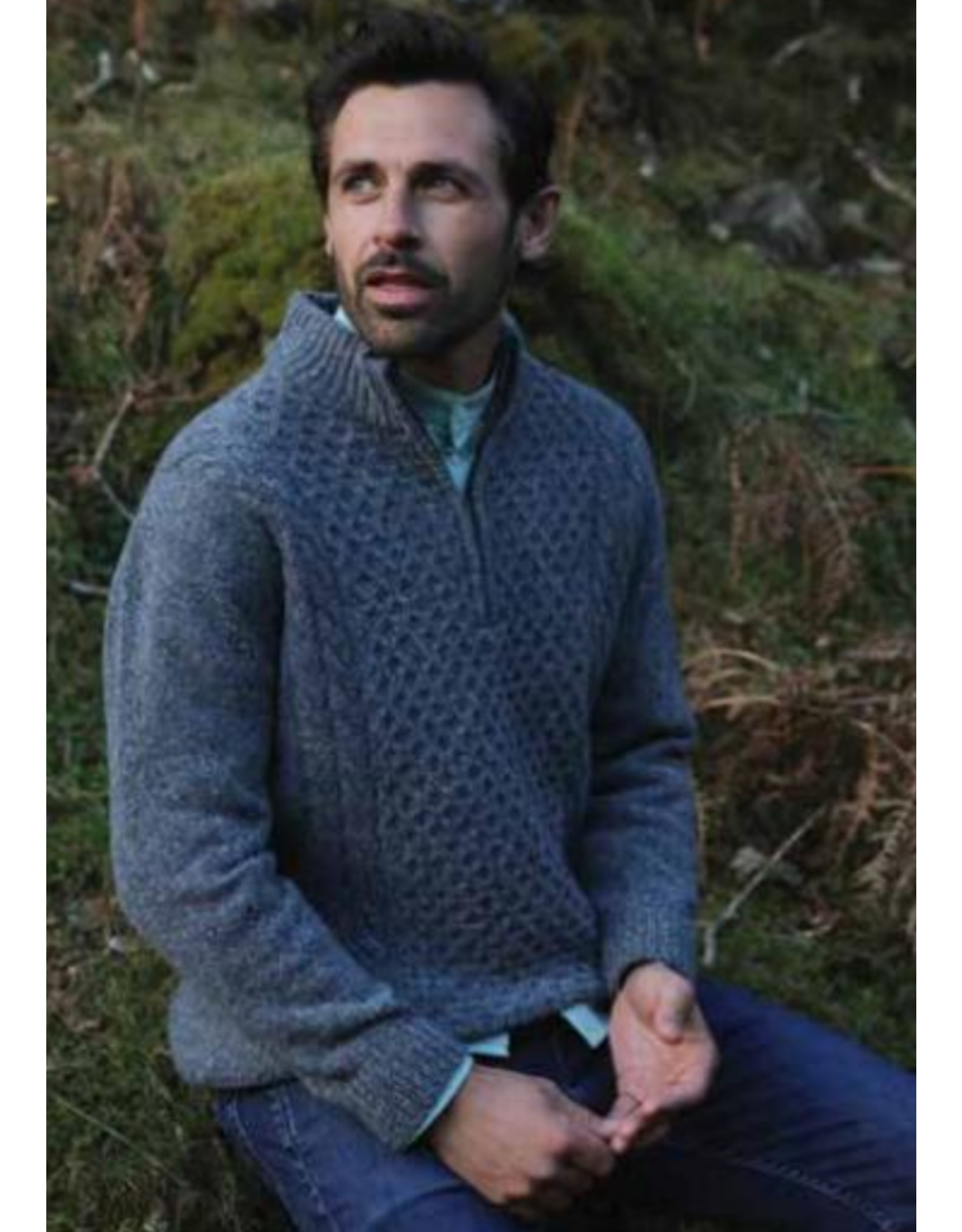 Aran Woollen Mills Luxury Donegal Zip Sweater Aran Woollen Mills Luxury Donegal Zip Sweater
