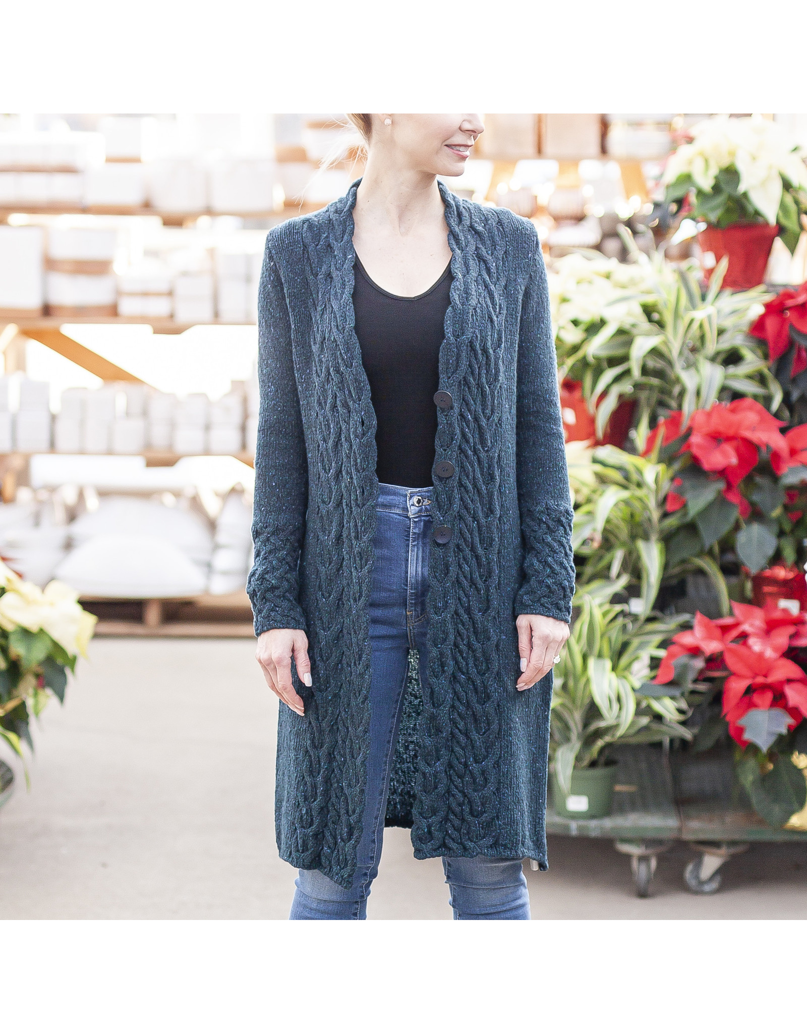 maxi cardigan wool