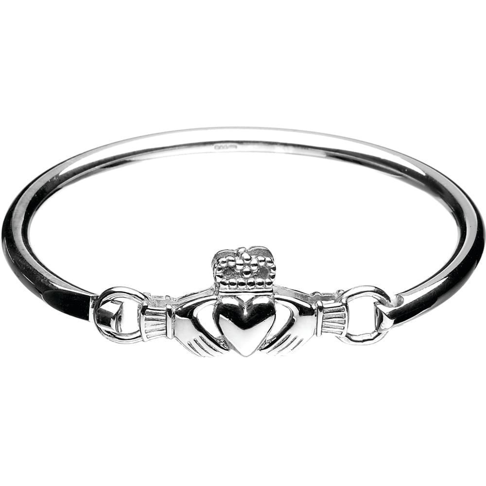 Boru Jewelry Sterling Silver Claddagh Bangle