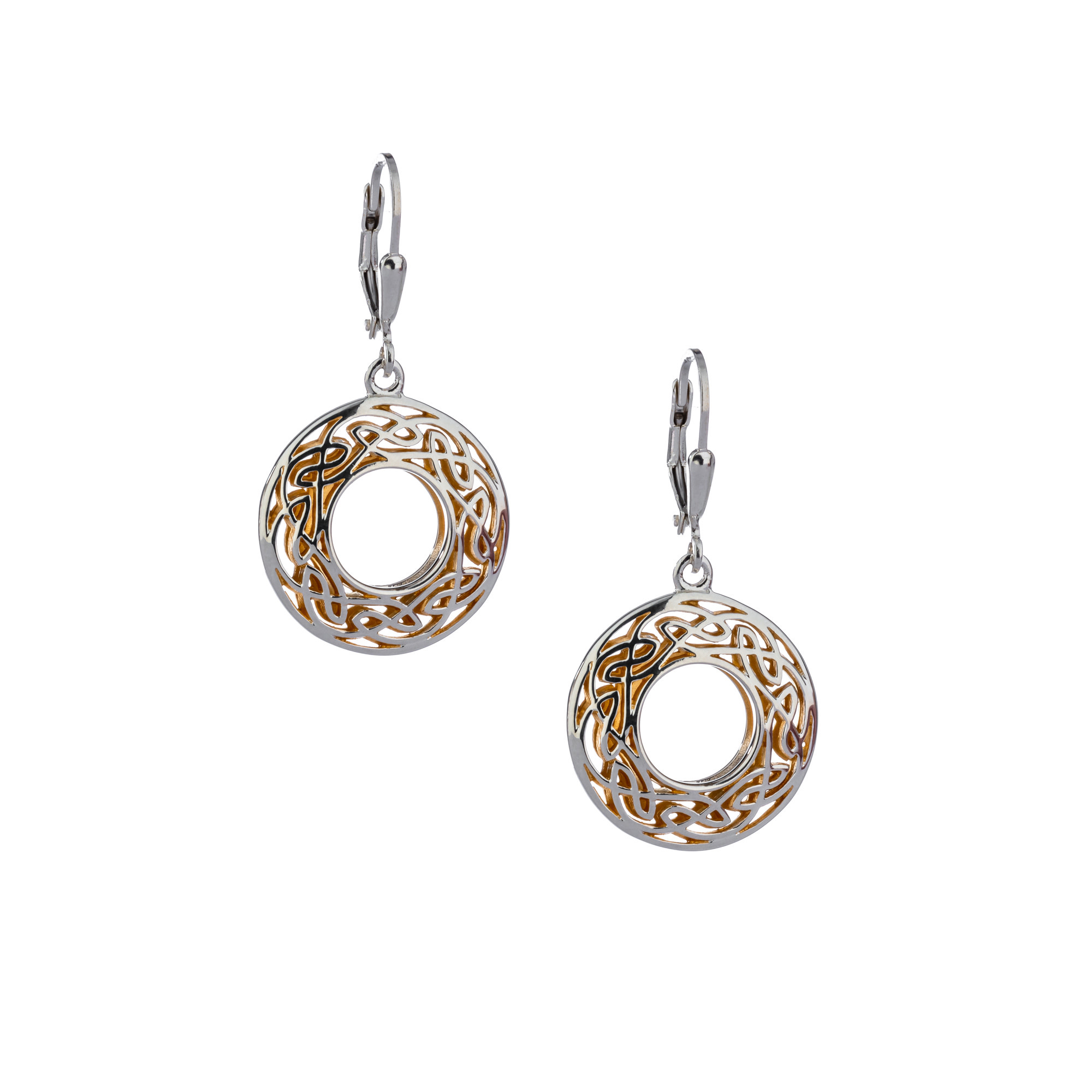 Keith Jack Sterling Silver + 22k Window to the Soul Earrings