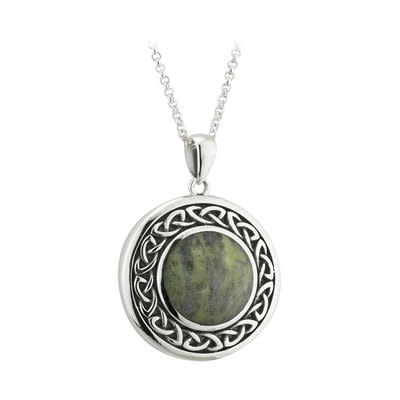 Solvar Round Connemara Marble Celtic Necklace