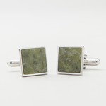 JC Walsh Connemara Marble Cufflinks:  Square